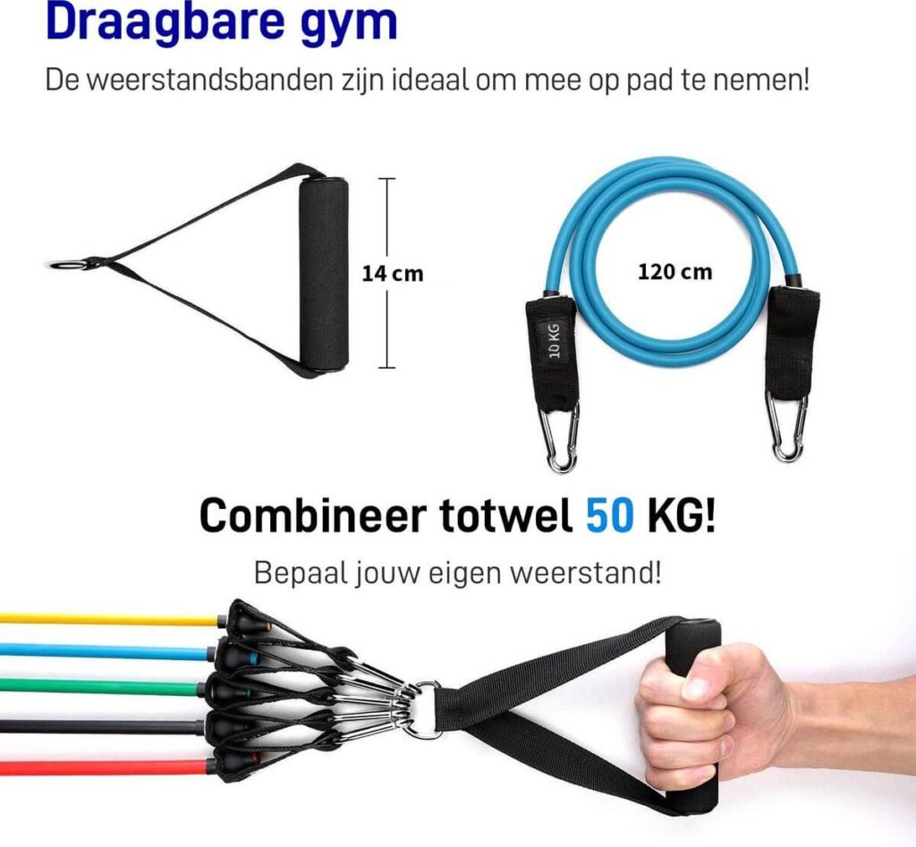 De handvatten van de Athletix weerstandsbanden